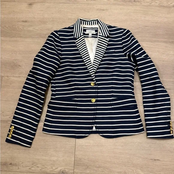 J Crew Schoolboy Blazer in Mixed Stripe 6 - Picture 2 of 9